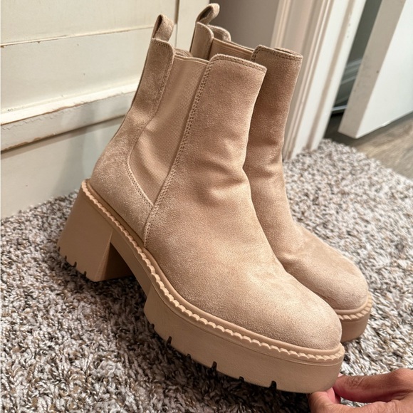 Madden Girl Shoes - Madden Girl Platform Chelsea Boots - sand/beige